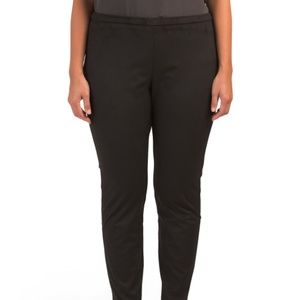 N Natori Stretch Faux Suede Black Pants COMFORT!!